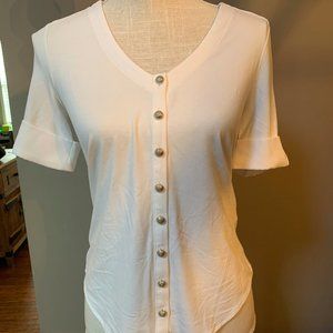 White House Black Market Fashion Button Blouse